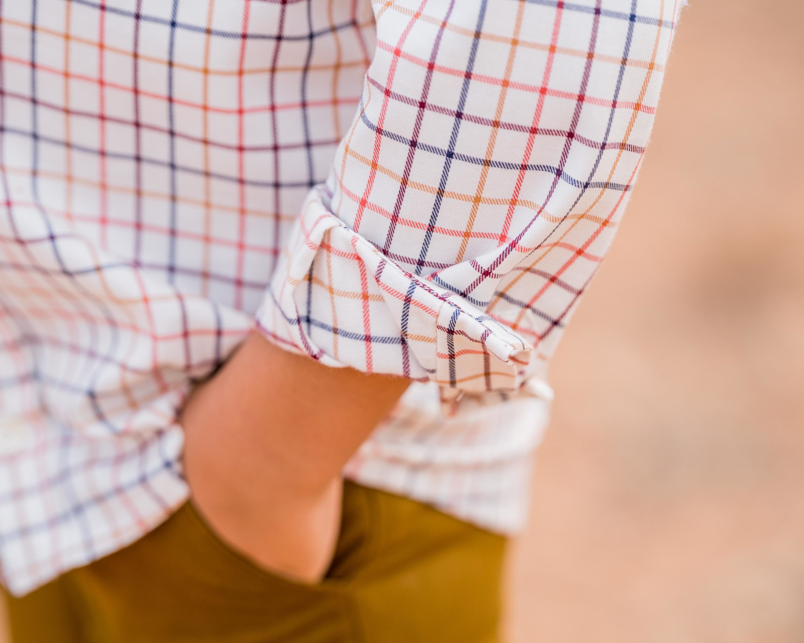 camisa niño cuadros iro detalle manga